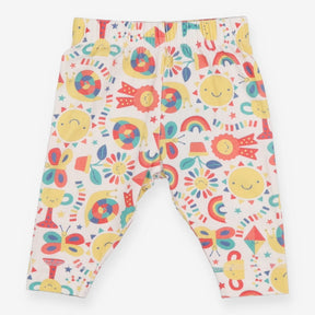 White Suns and Snails Leggings