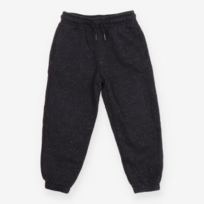 Fleece Cuffed Jogger Charcoal with White Bits