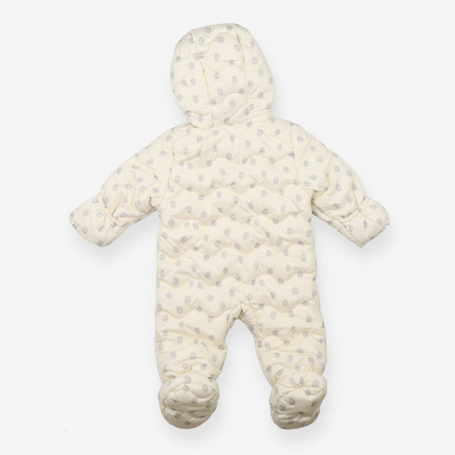 Pramsuit Cream Grey Spots