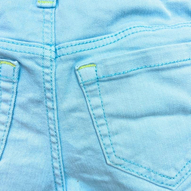 Blue Denim Frayed Shorts