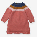 Sweater Dress Pink Blue and Tan