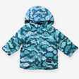 Blue cloud patterned waterproof coat 