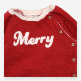 Red Merry sweatshirt and jogger outfit 