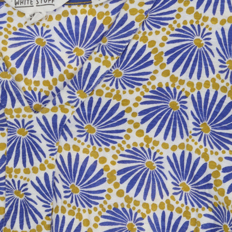 White Stuff Blue Yellow Floral Long Sleeve Tiered 