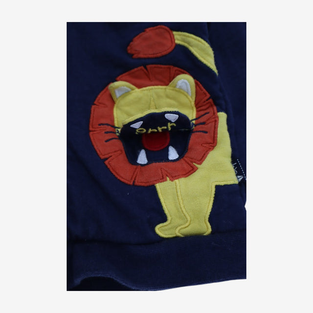Zip Hoody Navy with Lion ROAR
