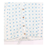 Top Sleeveless Geometric Pattern White Blue