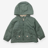 Khaki coat with lion pocket