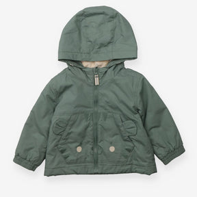 Khaki coat with lion pocket