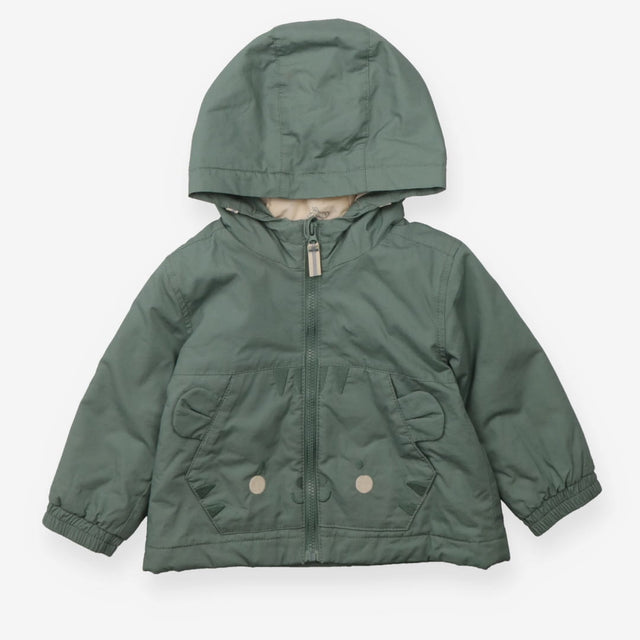 Khaki coat with lion pocket