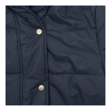 Padded Coat Navy Longline Hooded Heavyweight