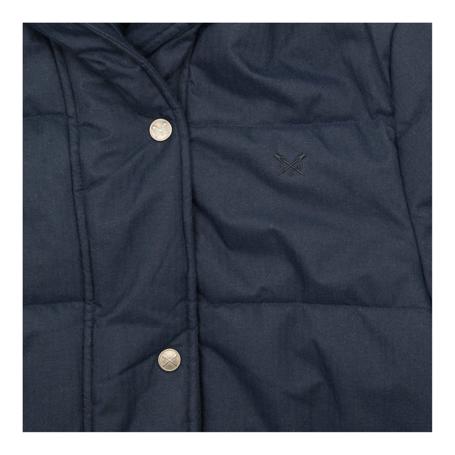 Padded Coat Navy Longline Hooded Heavyweight