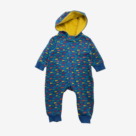 Allover fish print snugglesuit
