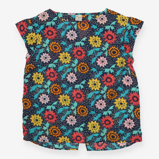 Longline maternity and nursing Blouse in Dotty Dah