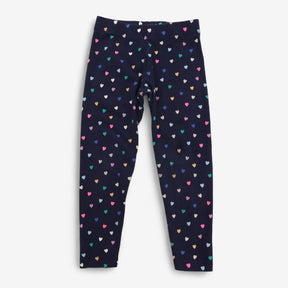 Leggings Navy with Hearts