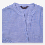 Blue Chambray Long Sleeve Tunic Shirt