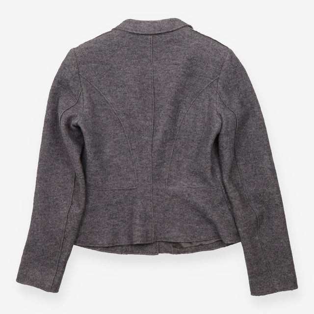 Blazer Grey Wool Tailored Smart