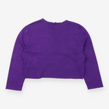 Deep Purple Fine Knit Open Cropped Shr
