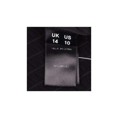 Blouse Black Button Front Shirred Waist Long Sleev