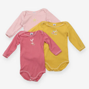 Bodysuits Yellow and Pink Super Doudou 3-Pack