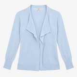 Pale Blue Linen Blend Longline Cardigan