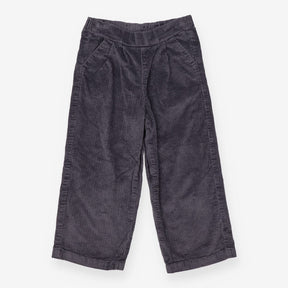 Grey wide leg cord trousers