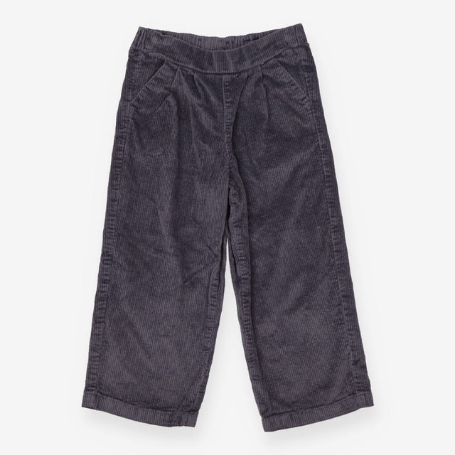 Grey wide leg cord trousers