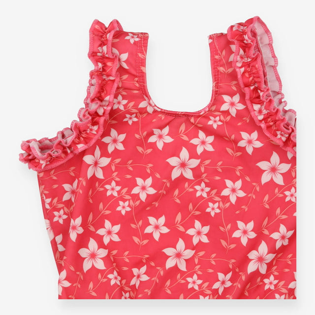 Pink floral happy nappy swimsuit