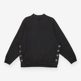 AllSaints Black High Neck Grommet Eyelet Side Deta