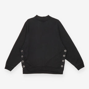 AllSaints Black High Neck Grommet Eyelet Side Deta