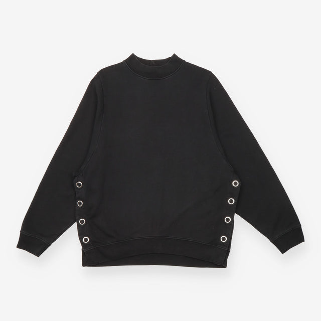 AllSaints Black High Neck Grommet Eyelet Side Deta