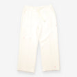 Wide-Leg Joggers in Ivory Premium Interlock Jersey