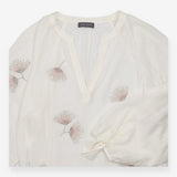 Blouse Ivory Botanical Embroidery Long Sleeve