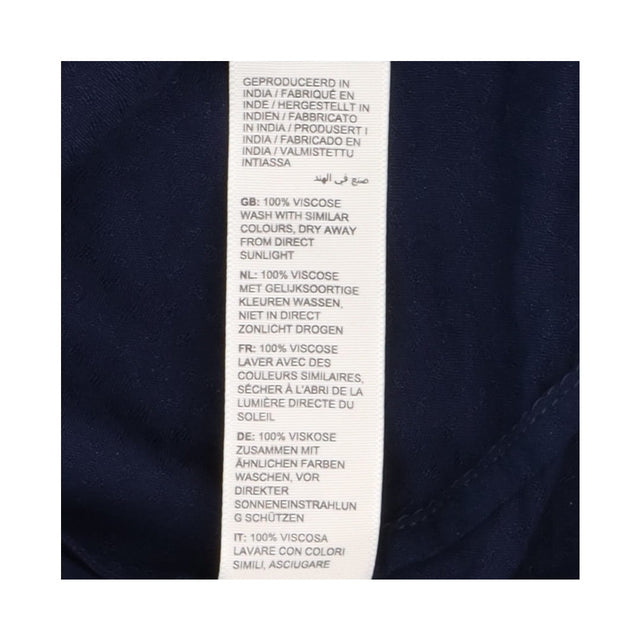 Maxi Dress Dark Navy Long Sleeve Drawstring Waist