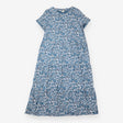Midi Dress Cotton Blue Floral