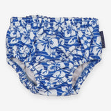Blue hibiscus swim nappy