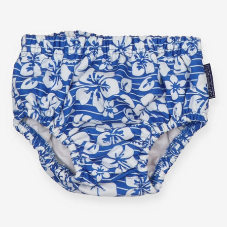Blue hibiscus swim nappy