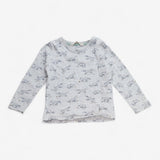 Dungaree set sage cord with grey fox tee