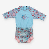 Happy Nappy Swimsuit Blue Underwater Treasure