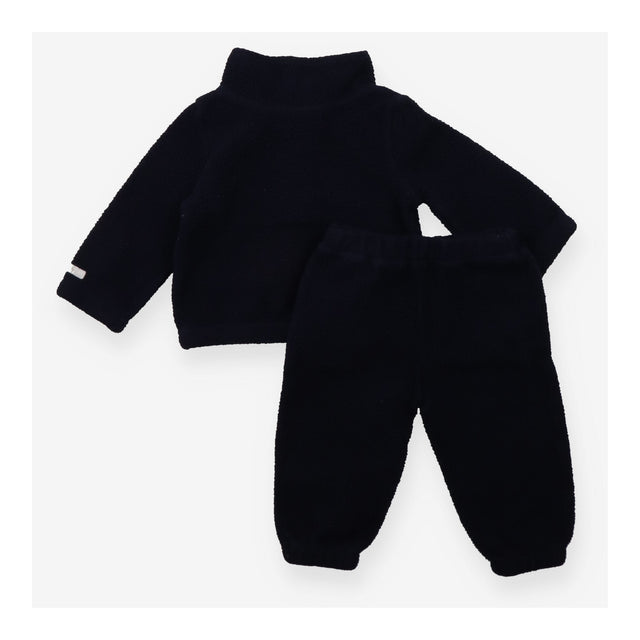 Fleece Sweater Half Zip Navy and Navy Fleece Cuffe