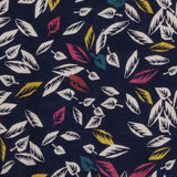 Dress Long Sleeved Navy Autumn Leaves