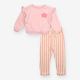 Daisy Duck Sweater and Pink Striped Trousers