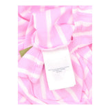 Top Pink Striped Henley V Neck 3 4 Sleeve
