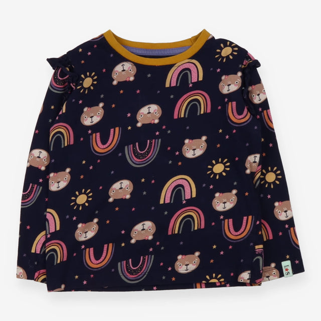 Navy Bears and Rainbows Long Sleeve 