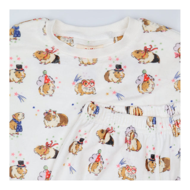 White guinea pig velour pyjamas