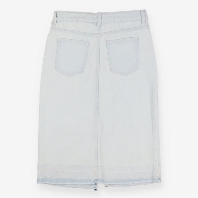 Denim Pencil Skirt Acid Wash