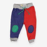 Joggers blue and red with knee patches