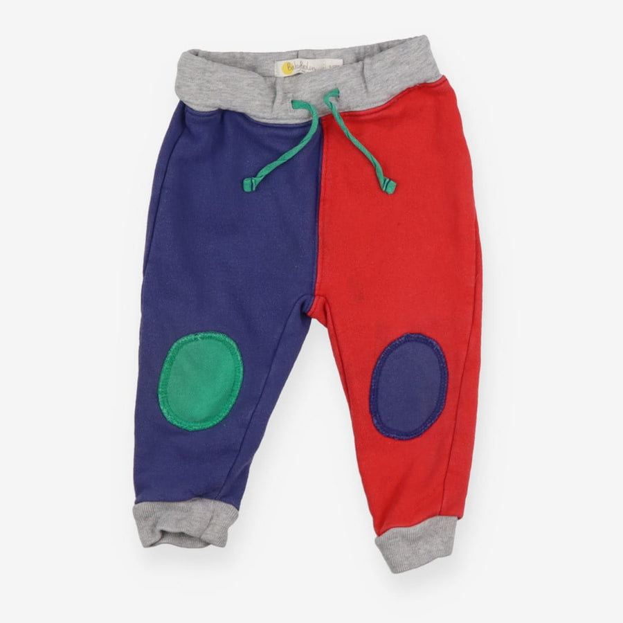 Joggers blue and red with knee patches