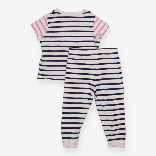 Black and White Striped Daisy Pyjamas