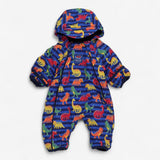 Pramsuit Blue Stripe with Bright Dinosaurs