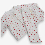 Outfit popper top leggings white red hearts